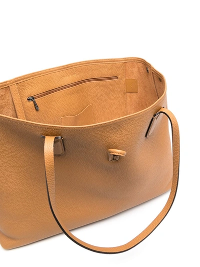 Shop Longchamp Large Roseau Shoulder Bag In Neutrals