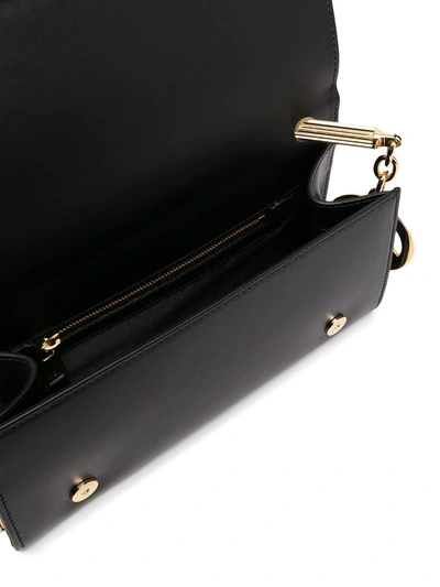 Shop Moschino Logo-print Shoulder Bag In Black