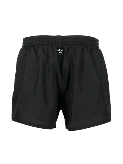 Shop More Joy Drawstring Waist Swimming Shorts In Black