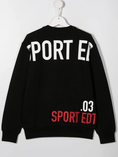Dsquared2 Multi-logo Print Sweatshirt In Black