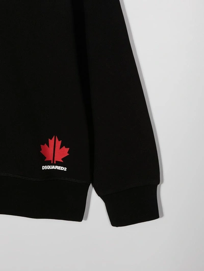 Dsquared2 Multi-logo Print Sweatshirt In Black