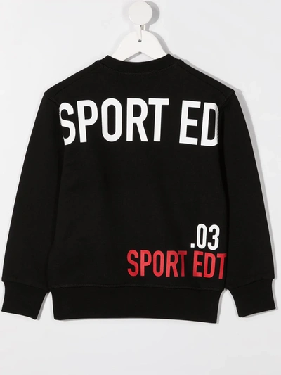 Dsquared2 Multi-logo Print Sweatshirt In Black