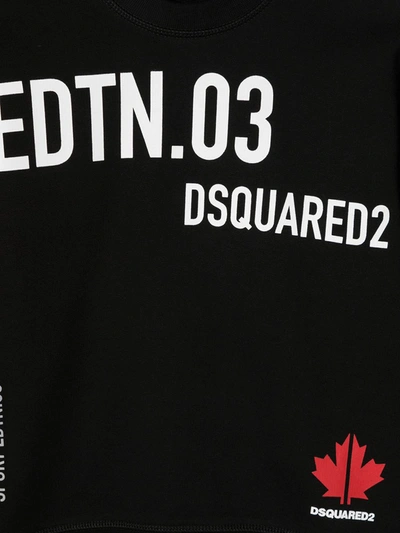 Dsquared2 Multi-logo Print Sweatshirt In Black