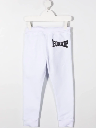 Dsquared2 Logo-print Drawstring Track Pants In White