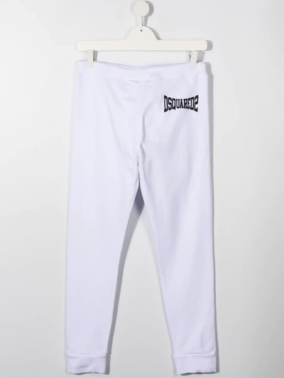 Dsquared2 Logo-print Drawstring Track Pants In White