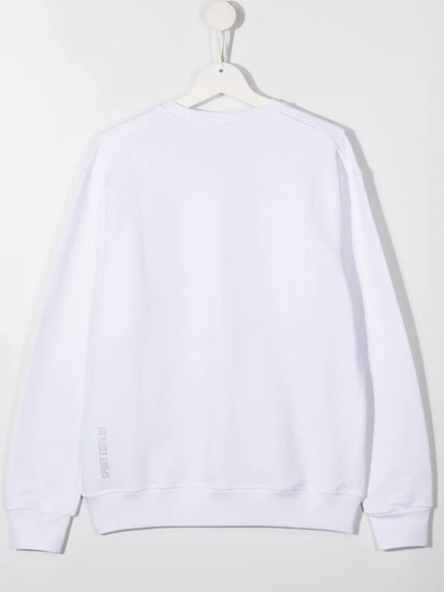 Shop Dsquared2 Teen Slogan Print Sweatshirt In White
