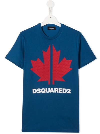 DSQUARED2 TEEN LOGO-PRINT T-SHIRT 