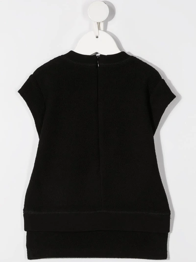 Shop Dsquared2 Logo-print Short-sleeve Dress In Black