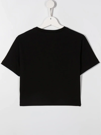 Shop Dsquared2 Teen Logo-print T-shirt In Black
