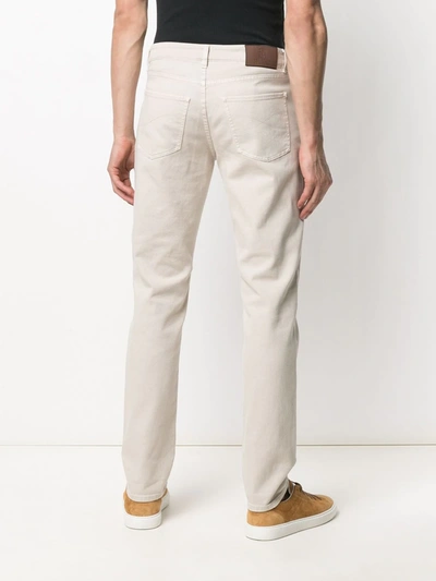 Shop Brunello Cucinelli Mid-rise Straight-leg Jeans In Neutrals