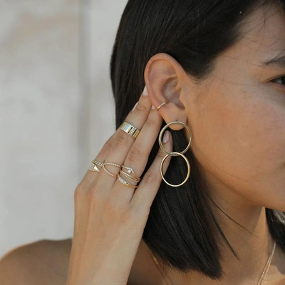 Shop Aurate Simple Mini Ear Cuff In Gold/ White