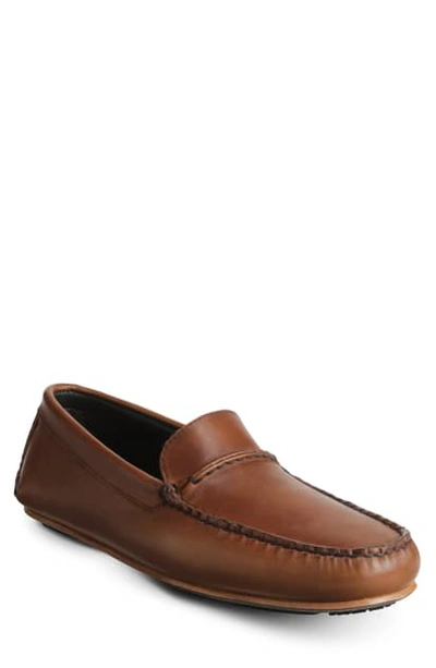 Shop Allen Edmonds Super Sport Driving Shoe In Brown Leather