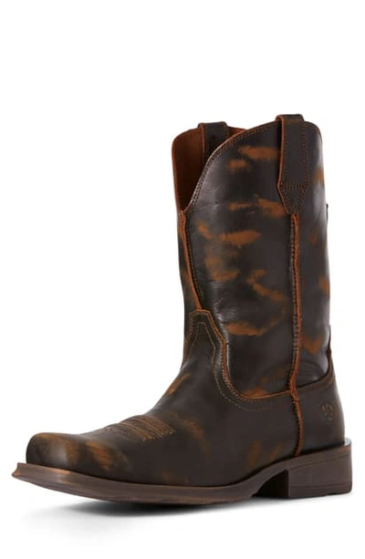 Shop Ariat Rambler Ultra Boot In Distressed Brown Leather