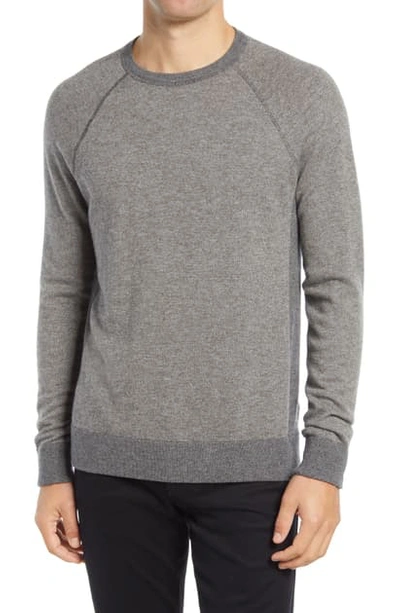 Shop Vince Bird's Eye Stitch Wool & Cashmere Sweater In 357ptp-patina/pearl
