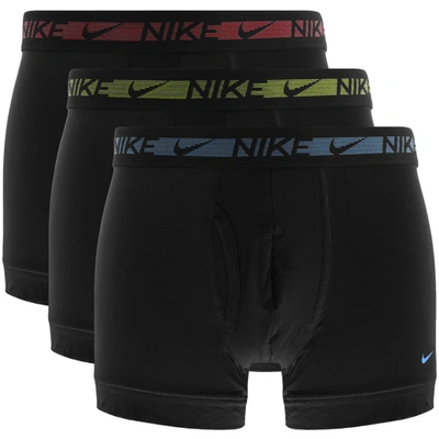 Shop Nike Flex 3 Pack Boxer Trunks Black