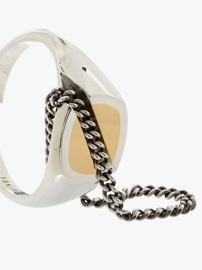 Shop M Cohen 18k White Gold Minia Crossy Ring