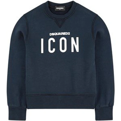 Shop Dsquared2 Blue Mini Me Icon Sweatshirt