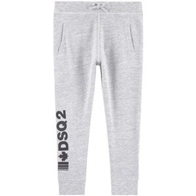Shop Dsquared2 Grey Branded Sweatpants