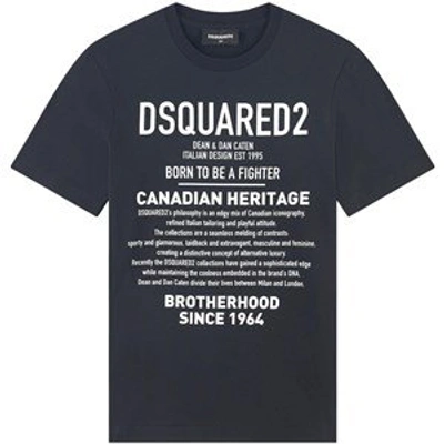 Shop Dsquared2 Black Logo Print T-shirt