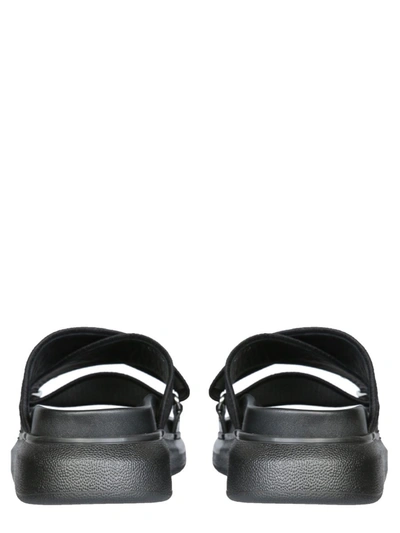 Shop Alexander Mcqueen Hybrid Oversize Sandals In Black