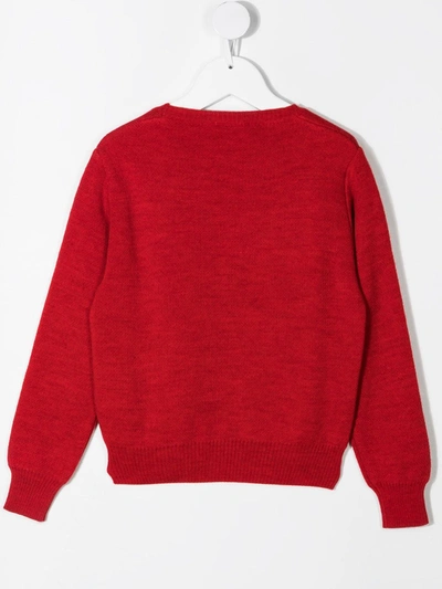 Shop Siola Christmas-motif Intarsia-knit Jumper In Red