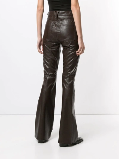 Shop Veronica Beard Beverly Flared Trousers In Brown