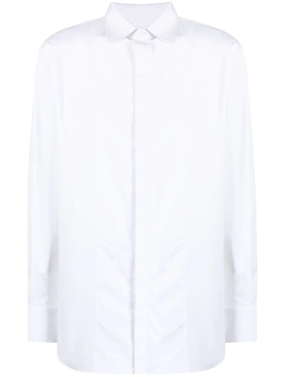 Shop Dsquared2 Button-up Long-sleeve Shirt In White