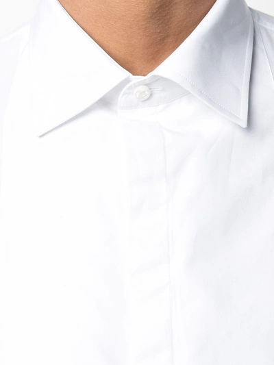 Shop Dsquared2 Button-up Long-sleeve Shirt In White