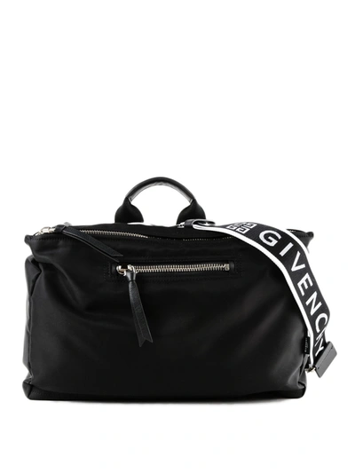 Shop Givenchy Pandora Black Tech Fabric Messenger Bag