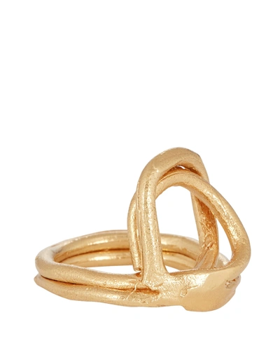 Shop Alighieri The Lia Twisted Ring In Gold