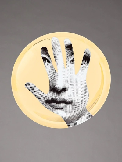 Fornasetti Hand Print Ashtray In Grey
