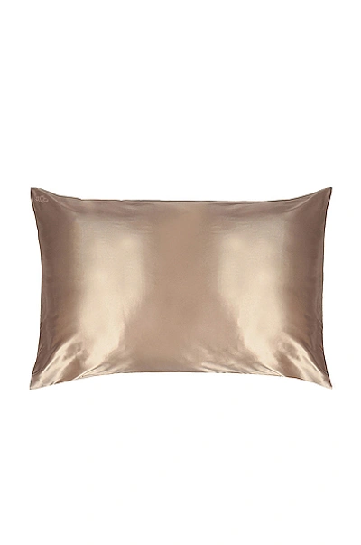 Shop Slip Queen/standard Pure Silk Pillowcase In Caramel