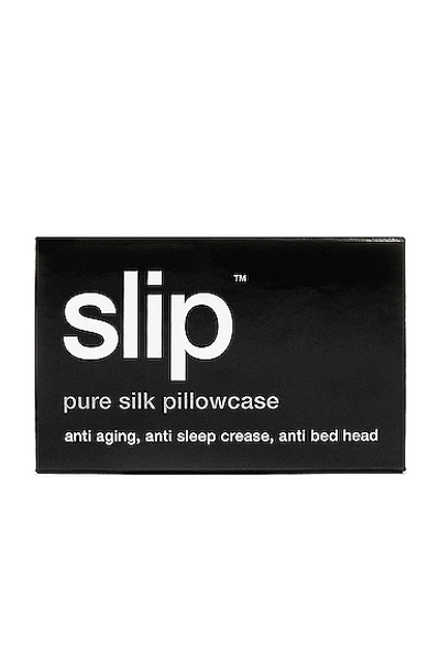 Slip Queen/standard Pure Silk Pillowcase In Black