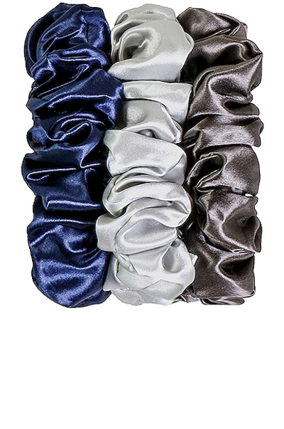Shop Slip Classic Large Scrunchie 3 Pack In Navy  Silver & Charcoal