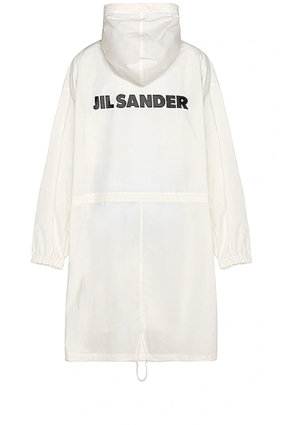Shop Jil Sander Water Repellent Coat In Antique White