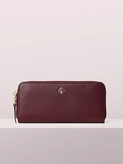 Shop Kate Spade Polly Slim Continental Wallet In Berry Blitz
