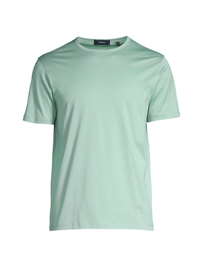 Shop Theory Men's Precise Luxe Cotton T-shirt In Fennel