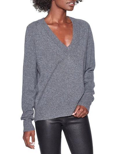 Shop Equipment Women's Madalene V-neck Cashmere Sweater In Heather Grey