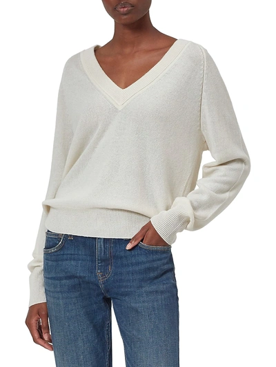 Shop Equipment Women's Madalene V-neck Cashmere Sweater In Nature White
