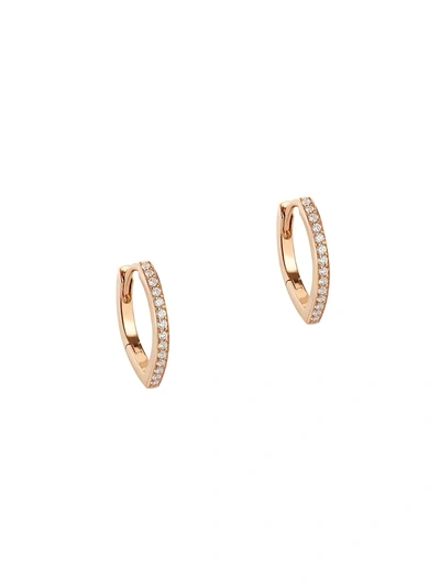 Shop Repossi Women's Antifer 18k Rose Gold & Diamond Single Hoop Earring