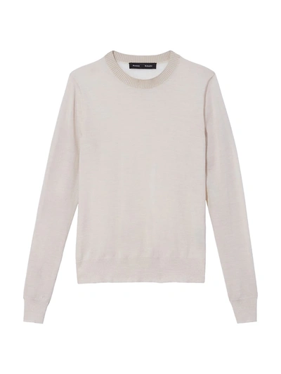 Shop Proenza Schouler Lightweight Wool-blend Crewneck Sweater In Off White