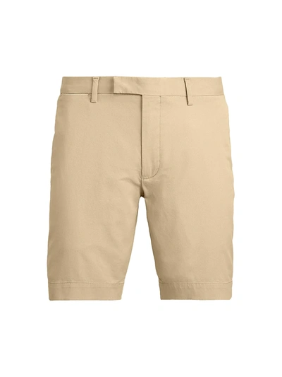 Shop Ralph Lauren Stretch Military Shorts In Beige