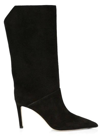 Shop Jimmy Choo Beren Knee-high Suede Boots In Black