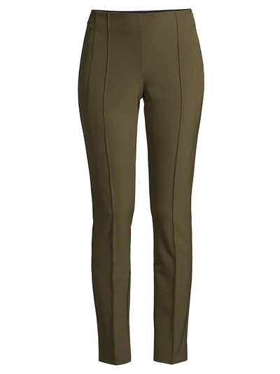 Shop Lafayette 148 Women's Acclaimed Stretch Gramercy Pants In Garland Green