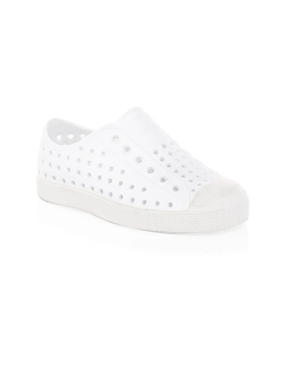 Shop Native Shoes Kid's Jefferson Junior Slip-on Sneakers In White