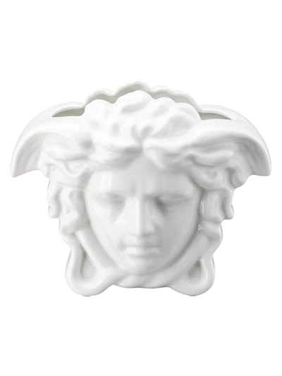 Shop Versace Medusa Grande Porcelain Vase In White