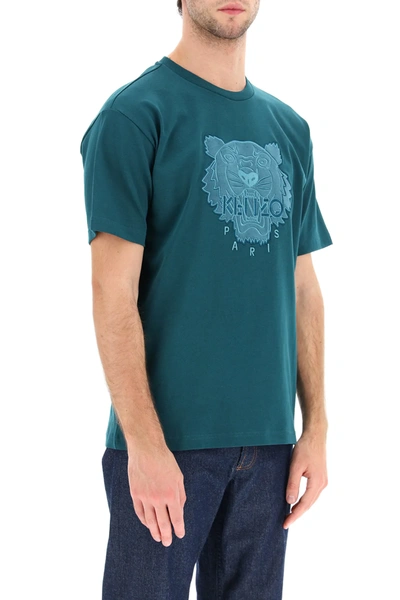 Shop Kenzo Tiger T-shirt In Green