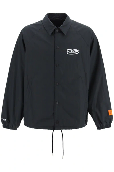 Shop Heron Preston Ctnmb Coach Jacket In Black