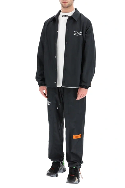 Shop Heron Preston Ctnmb Coach Jacket In Black
