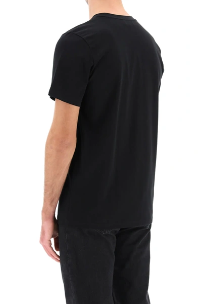 Shop Apc Item 001 T-shirt With Logo Print In Black,white